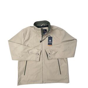 RAINFOREST Men's Drylander Tech Khaki Chore Jacket NWT L Water Wind Resistant‎
